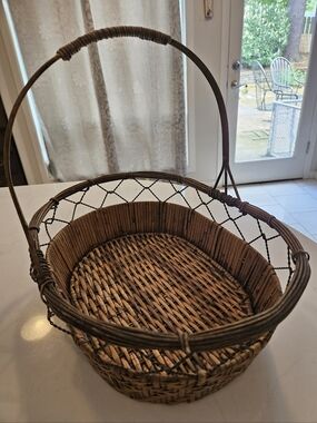 Wicker And Copper Basket